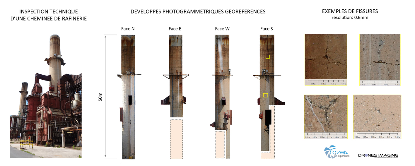Inspection tour de cracking par drone