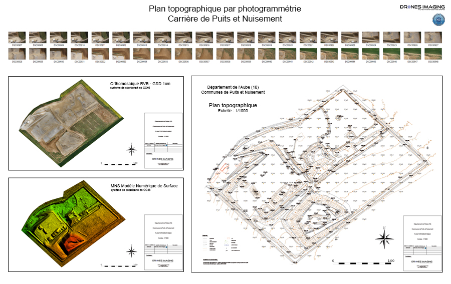 Survey plan and volumetry