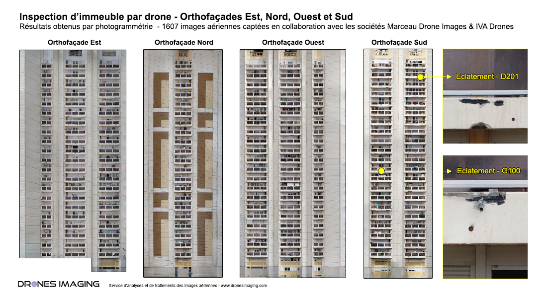 Inspection de façade par drone