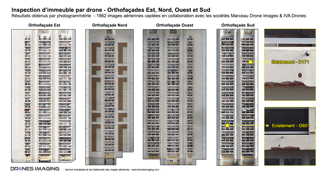 Inspection de façade par drone