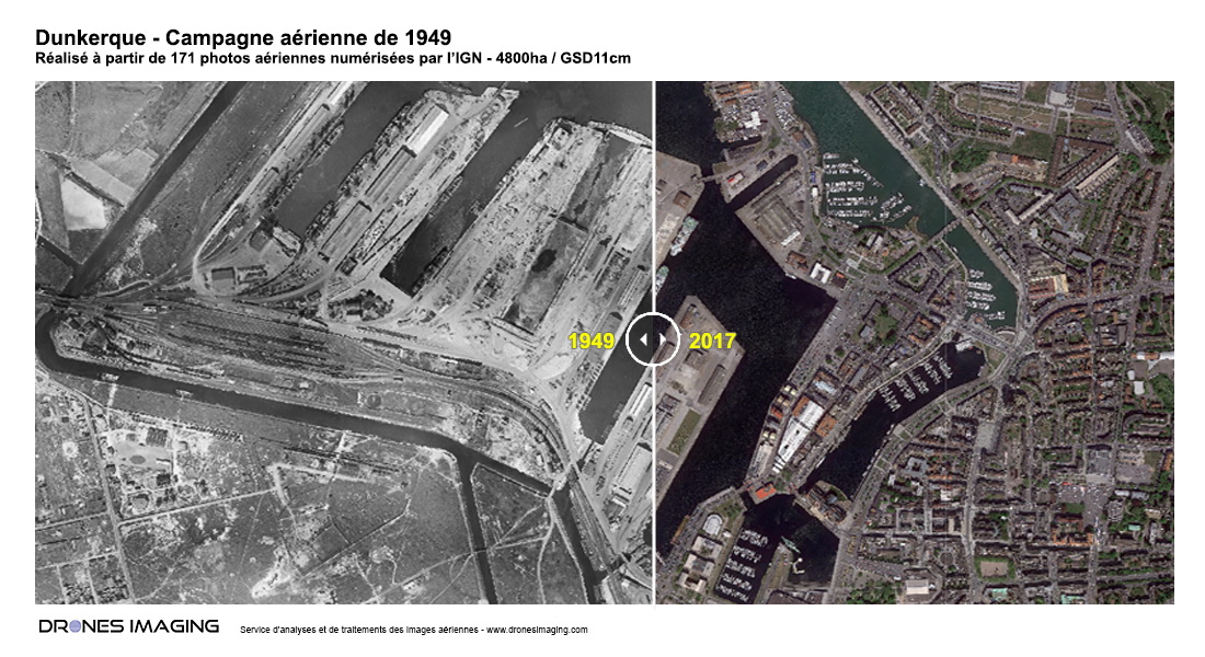 Orthophoto historique de Dunkerque