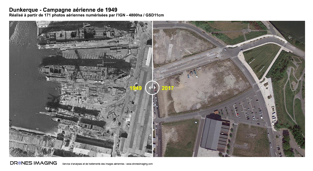 Orthophoto historique de Dunkerque