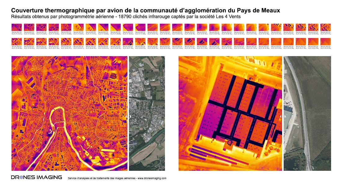 Aerial thermography by plane