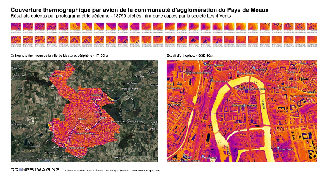 Aerial thermography by plane